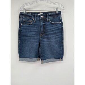 Good American Denim Bermuda Shorts High Rise Cuffed Stretch Size 10 NWOT‎